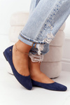 Suede Ballerinas Sergio Leone BL622 Navy Blue