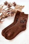 Warm Socks with Reindeer Cosas Brown