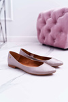 Women's Leather Ballerinas Maciejka Metallic Beige 04100-10