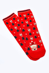Women's Christmas Reindeer Socks COSAS Red