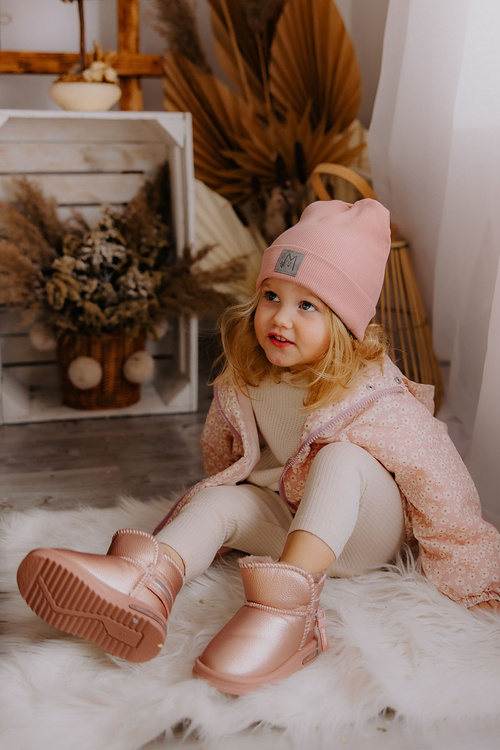 Children's Snow Boots Pink Frosty