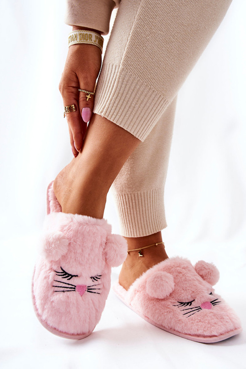 Soft Slippers Mouse with Ears Pink Luise