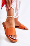 Women's Classic Slippers Smooth Light Orange Narsis