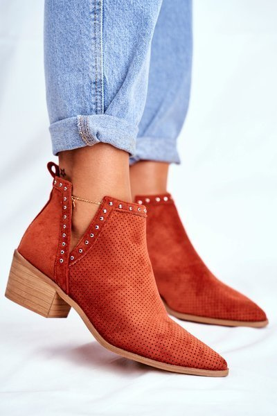 Women’s Boots On High Heel Orange Margate
