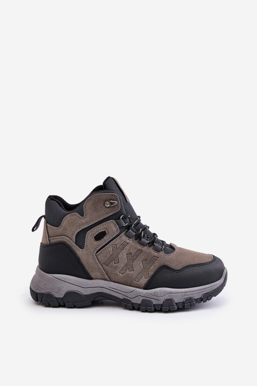 Warm Men's Hiking Shoes Laced Gray Zerista