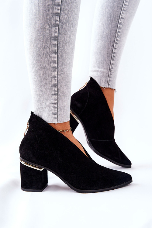 Heeled Leather Boots Laura Messi Black 2344