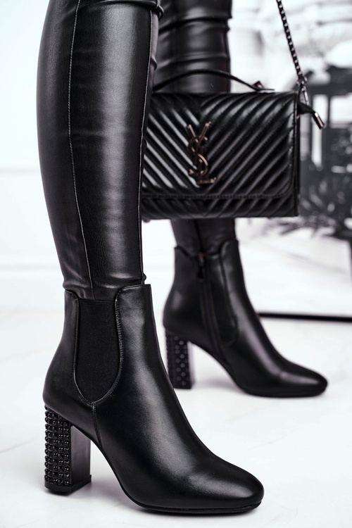 Women’s Boots On High Heel Black In Your Eyes