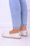 Brokatowe Espadryle Lu Boo Białe