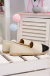 Beige Women's Espadrilles Black Nose Monii