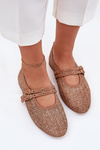 Ballet Flats With Weaving And Straps Khaki Partheda