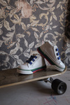 Children's High Sneakers With Welt White Navy Blue Baxter