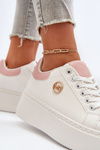 Women's platform sneakers white Eshen