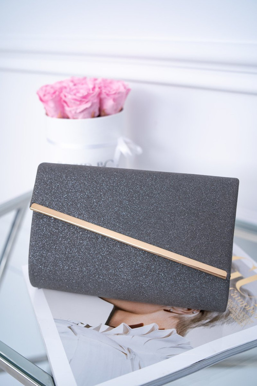 Women's Graphite Brocade Evening Handbag