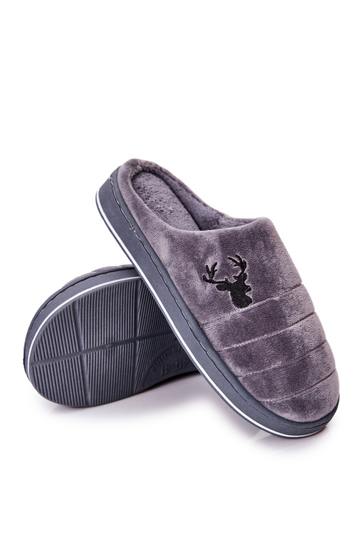 Men's padded slippers Grey Ronny
