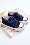 Children's Sneakers With Velcro Navy Bernie