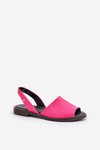 Leather Slip-On Sandals Fuchsia Zazoo 40327