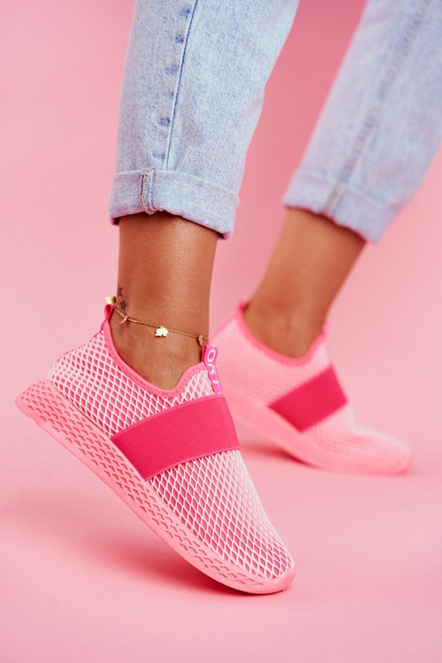 Women's Sport Shoes Slip On Neon Pink La Fiesta