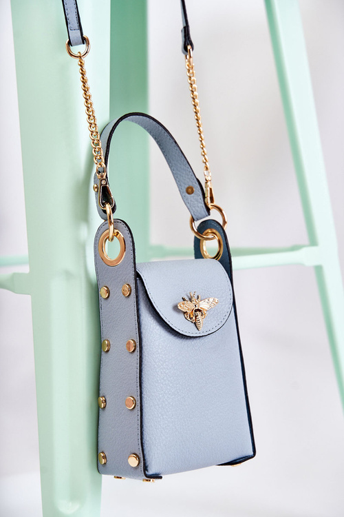 Small Women's Handbag With Ornament Blue Ellies