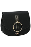Women's Suede Handbag Black NOBO NBAG-F0180-C020