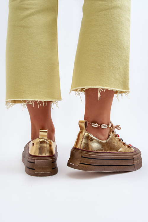 Women's Platform Sneakers GOE NN2N4055 Gold