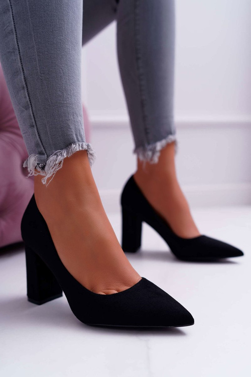 Women's Stiletto pumps Suede Black Clarina