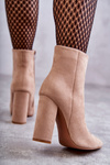Elegant Suede Boots On a post Dark beige Ettany