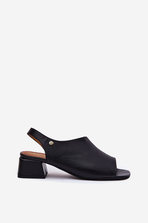 Damskie Sandały Na Obcasie Czarne Maciejka 06975-01