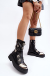 Leather-lined Insulated Boots With Decorations D&A MR870-14A Black