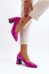 Suede Court Shoes with Stiletto Heel Fuchsia Alessyndra