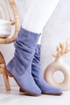 Women's Suede Boots Maciejka 05057-06 Blue