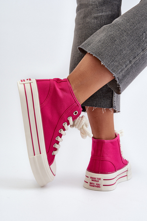 Women's Platform Sneakers Fuchsia Aineri