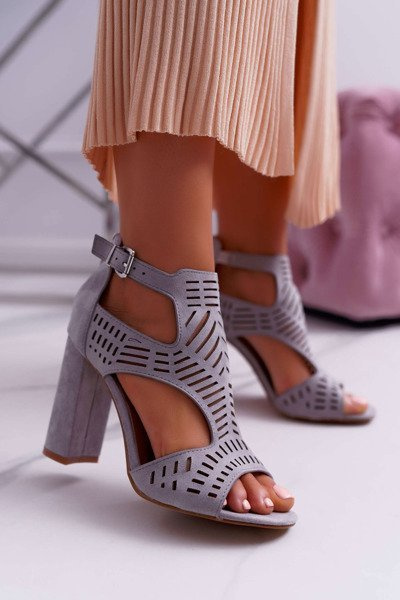 Women's Peep Toe Sandals Grey Carmelita