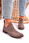 Women's Boots With A Cut Suede Brown Clarence
