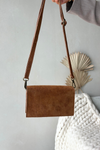 Bag Made of Natural Suede Camel Mirine
