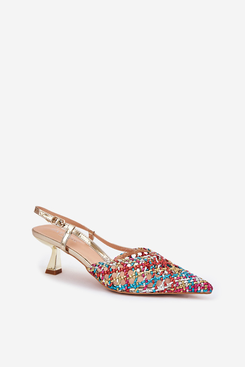 Szpilki Z Odkrytymi Piętami I Szpiczastymi Noskami Multikolor Umirana