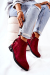 Women's boots suede Maroon Numbero