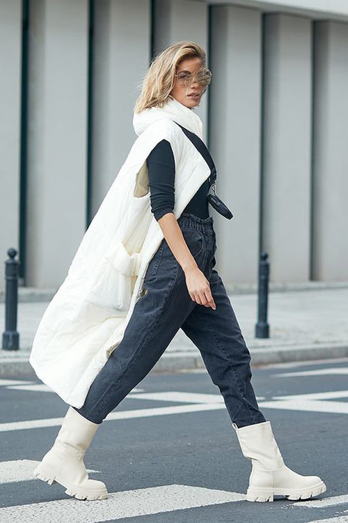 Women's High Boots Beige Loren