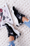 Sporty Women's Thick Sole Shoes Black Remember
