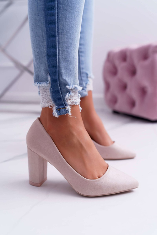 Women's Stiletto Sandals Suede Beige Raspberry