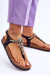 Flip Flops Sandals On Cork Platform Black Naomi