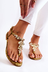 Women's Sandals Flip-flops With Cubic Zirconia Yellow Ivanne