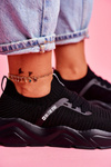 Buty Sportowe Platforma Big Star Czarne FF274955