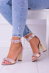 Lu Boo Iridescent Champagne Zirconia Lambada Sandals