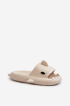 Women's Lightweight Foam Slippers with Shark Motif Beige Kasila