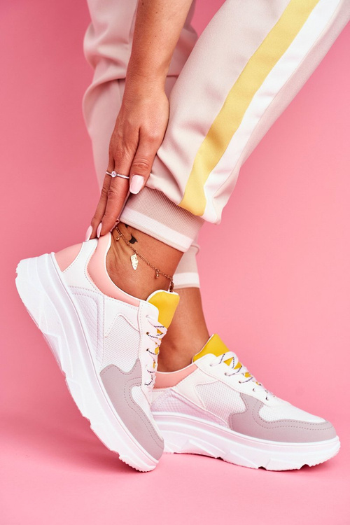 Sporty Women's Shoes Pink White Fresno