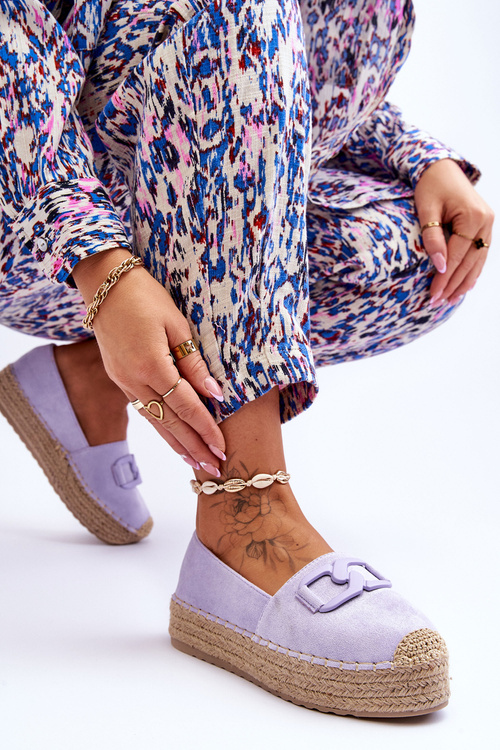 Women's Classic Platform Espadrilles Violet Maurine