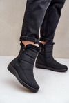 Women's Snow Boots With Zipper And Fur Black Fiorittia