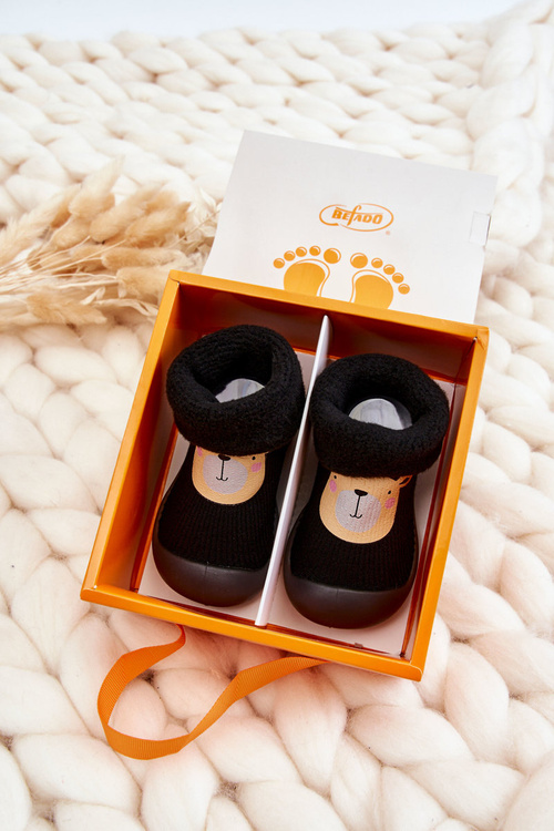 Children's slippers Niechodki Befado 002P023 Black