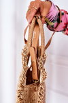 Braided Round Bag BRUNO ROSSI Beige