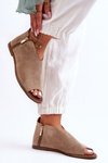 Low Suede Boots Sandals Nicole 2799/023 Beige